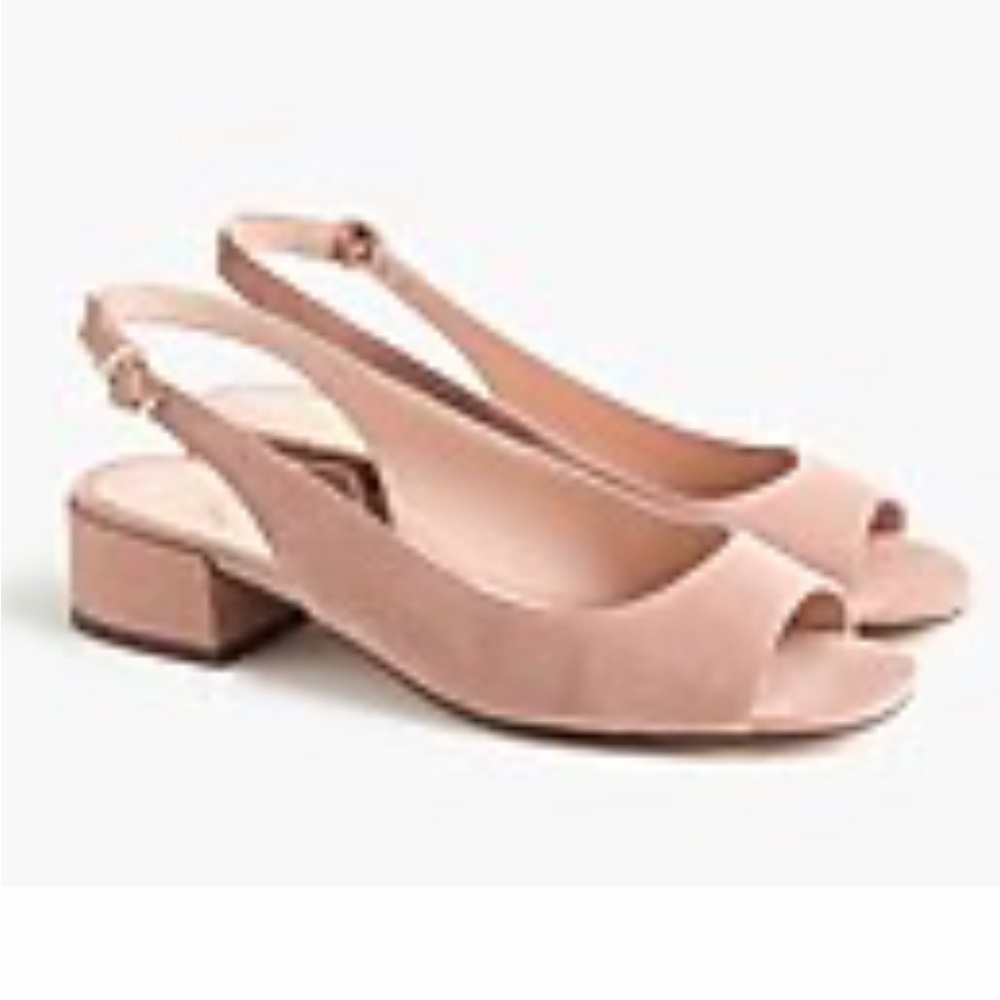 J.Crew Open-Toe Slingback Heels. - image 1